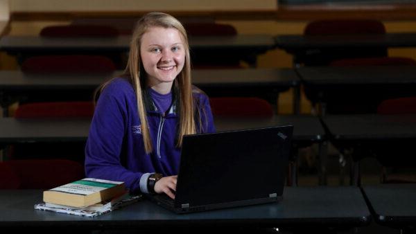 Student in classroom